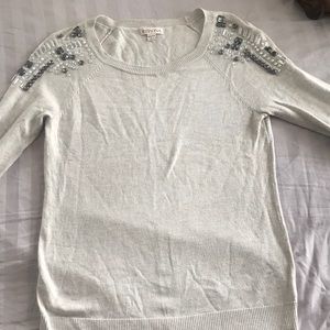 Jeweled long sleeve sweater